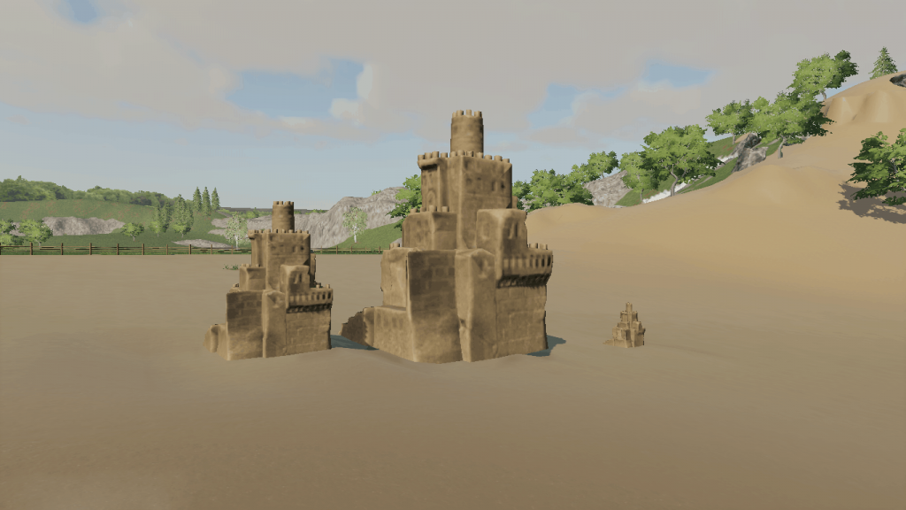 FS19 Placeable Sand Castle Pack M L XL 3