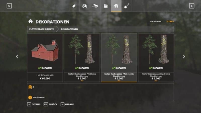 FS19 Placeable skidtrail trees v1.0.0 1