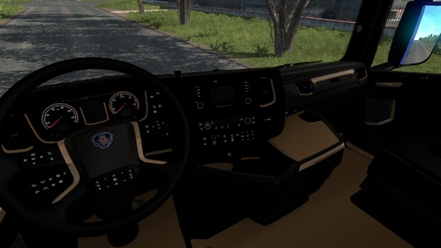 black and brown interior for scania 1.37 ets2 1
