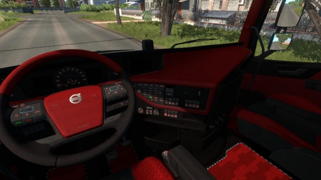 red and black interior for volvo 1.37 ets2 1