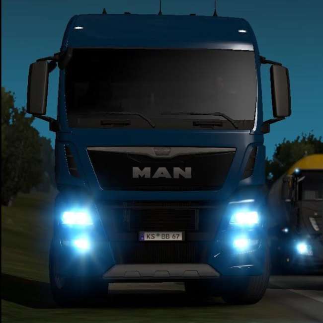 man tgx euro6 blue xenon lights v1 0 1 37 1 38 1