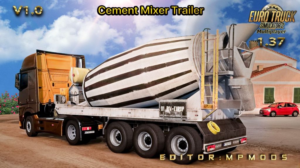Cement Mixer Trailer v1 9363V
